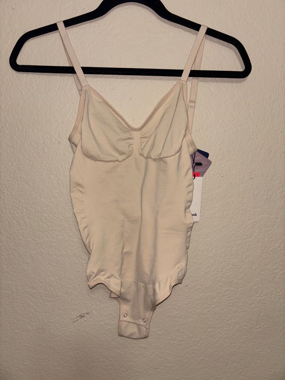 NWT Popilush Nude Shaping Bodysuit Built-In Bra Tummy Control XL/XXL